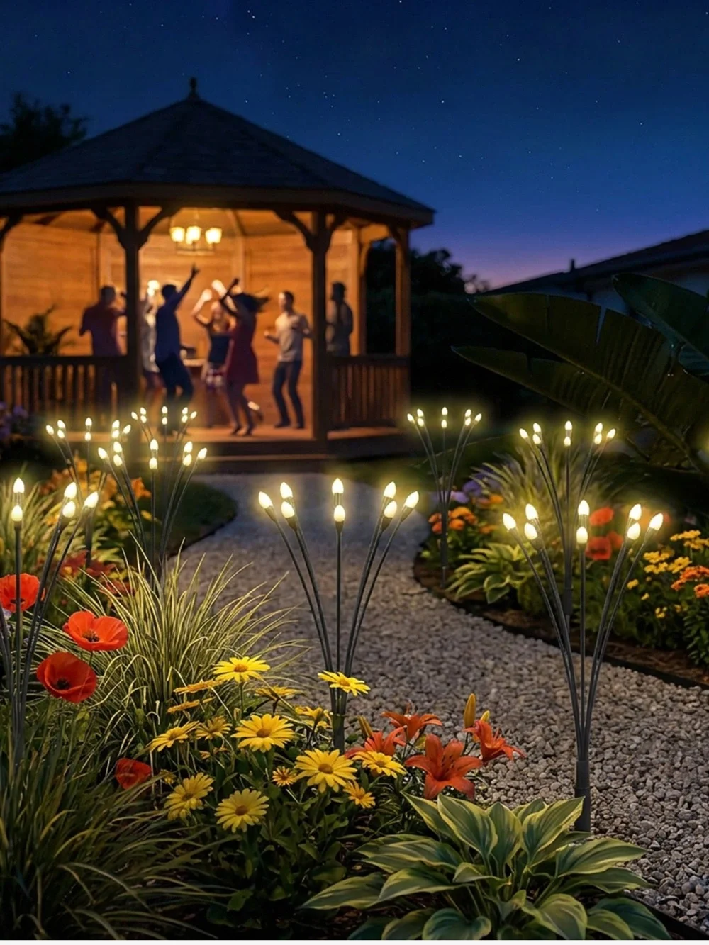 Fresh Source Solar Firefly Landscape Lights(4 Sets of Lights and 1 Solar Panel )